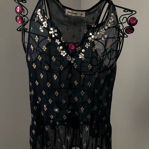 Abercrombie Navy Sheer Tank Top